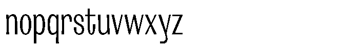 Lehit Condensed Light Font LOWERCASE