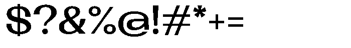 Lehit Expanded Bold Font OTHER CHARS