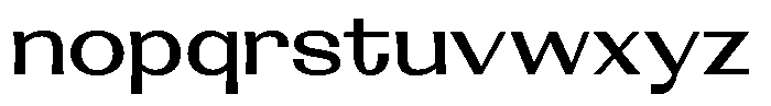 Lehit Expanded Bold Font LOWERCASE