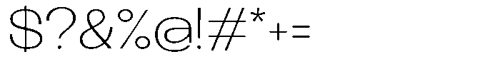 Lehit Expanded Extra Light Font OTHER CHARS