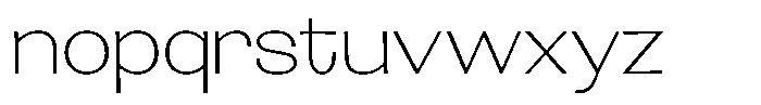 Lehit Expanded Extra Light Font LOWERCASE