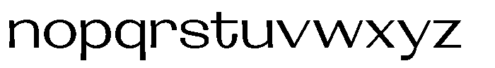 Lehit Expanded Medium Font LOWERCASE