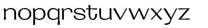 Lehit Expanded Regular Font LOWERCASE