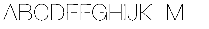 Lehit Expanded Thin Font UPPERCASE