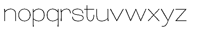 Lehit Expanded Thin Font LOWERCASE