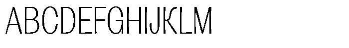 Lehit Narrow Extra Light Font UPPERCASE