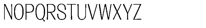 Lehit Narrow Extra Light Font UPPERCASE