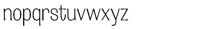 Lehit Narrow Extra Light Font LOWERCASE