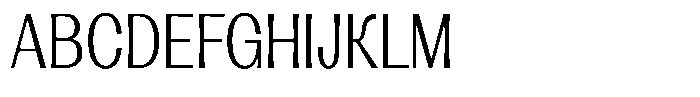 Lehit Narrow Light Font UPPERCASE