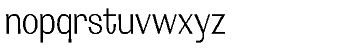 Lehit Narrow Light Font LOWERCASE