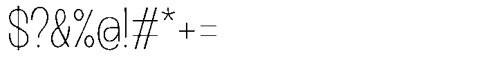 Lehit Narrow Thin Font OTHER CHARS