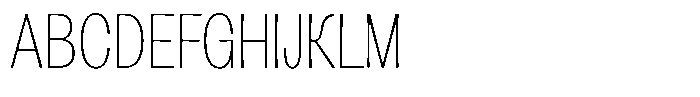 Lehit Narrow Thin Font UPPERCASE