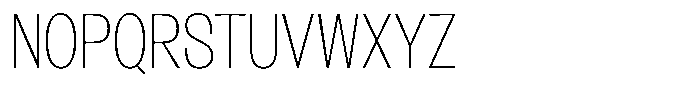 Lehit Narrow Thin Font UPPERCASE