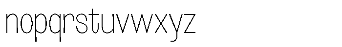 Lehit Narrow Thin Font LOWERCASE
