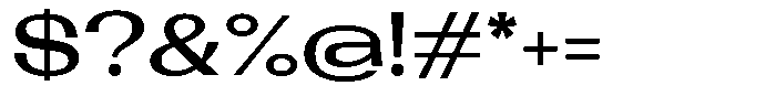 Lehit Wide Bold Font OTHER CHARS