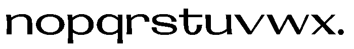 Lehit Wide Bold Font LOWERCASE