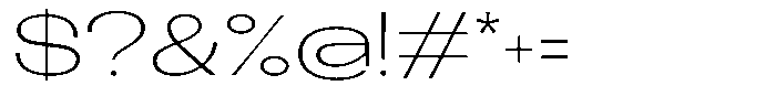 Lehit Wide Extra Light Font OTHER CHARS
