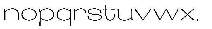 Lehit Wide Extra Light Font LOWERCASE