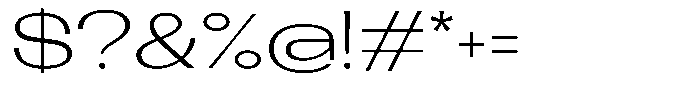 Lehit Wide Light Font OTHER CHARS
