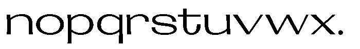 Lehit Wide Medium Font LOWERCASE