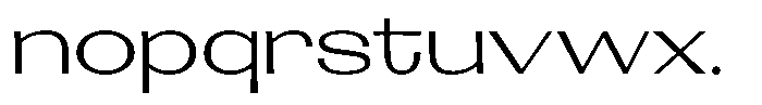 Lehit Wide Regular Font LOWERCASE