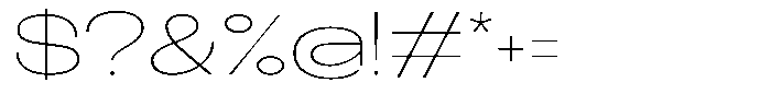 Lehit Wide Thin Font OTHER CHARS
