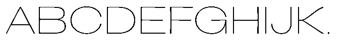Lehit Wide Thin Font UPPERCASE