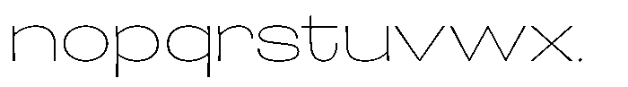 Lehit Wide Thin Font LOWERCASE