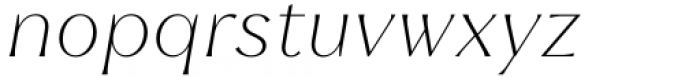 Leifa Extra Light Italic Font LOWERCASE