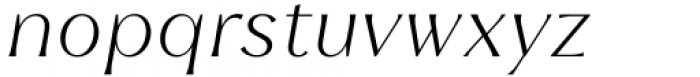 Leifa Light Italic Font LOWERCASE