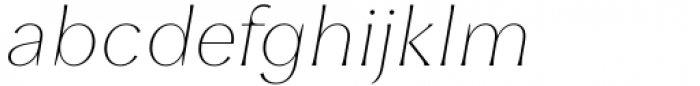 Leifa Thin Italic Font LOWERCASE
