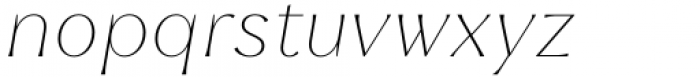 Leifa Thin Italic Font LOWERCASE