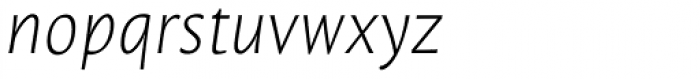Leksa Sans ExtraLight Italic Font LOWERCASE