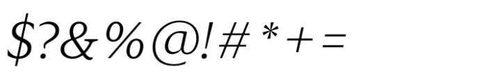 Leksikal Flare Light Italic Font OTHER CHARS