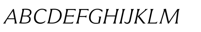 Leksikal Flare Light Italic Font UPPERCASE