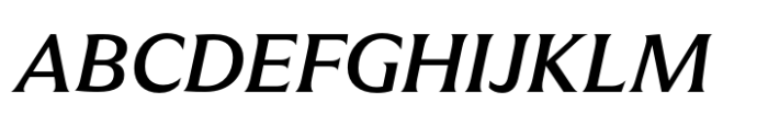Leksikal Flare Medium Italic Font UPPERCASE