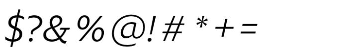 Leksikal Sans Light Italic Font OTHER CHARS