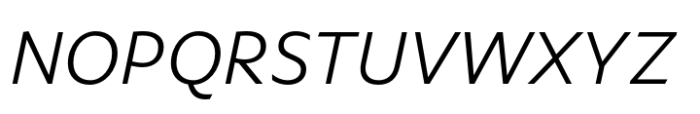 Leksikal Sans Light Italic Font UPPERCASE