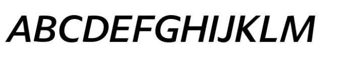 Leksikal Sans Medium Italic Font UPPERCASE