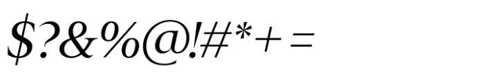 Leksikal Serif Italic Font OTHER CHARS