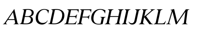 Leksikal Serif Italic Font UPPERCASE
