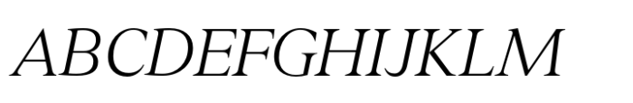 Leksikal Serif Light Italic Font UPPERCASE