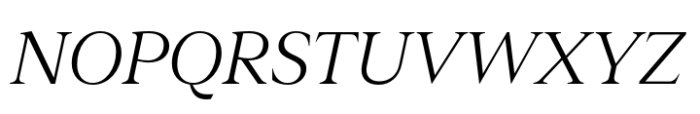 Leksikal Serif Light Italic Font UPPERCASE