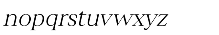 Leksikal Serif Light Italic Font LOWERCASE