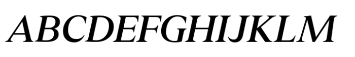 Leksikal Serif Medium Italic Font UPPERCASE
