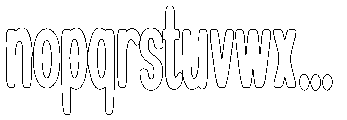 Lemola Outline Font LOWERCASE