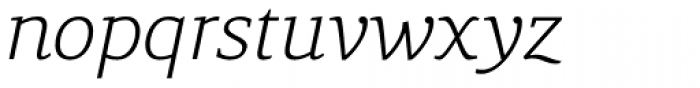 Lenga Light Thin Italic Font LOWERCASE