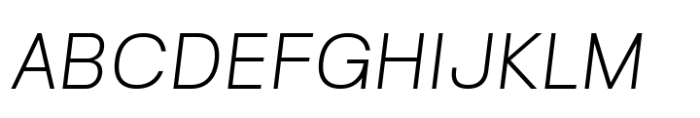 Lenia Sans Extra Light Italic Font UPPERCASE