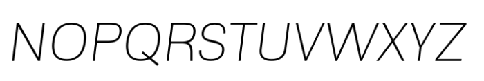 Lenia Sans Thin Italic Font UPPERCASE
