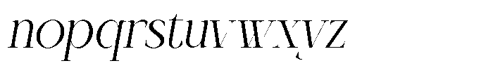 Lenkiro Italic Font LOWERCASE